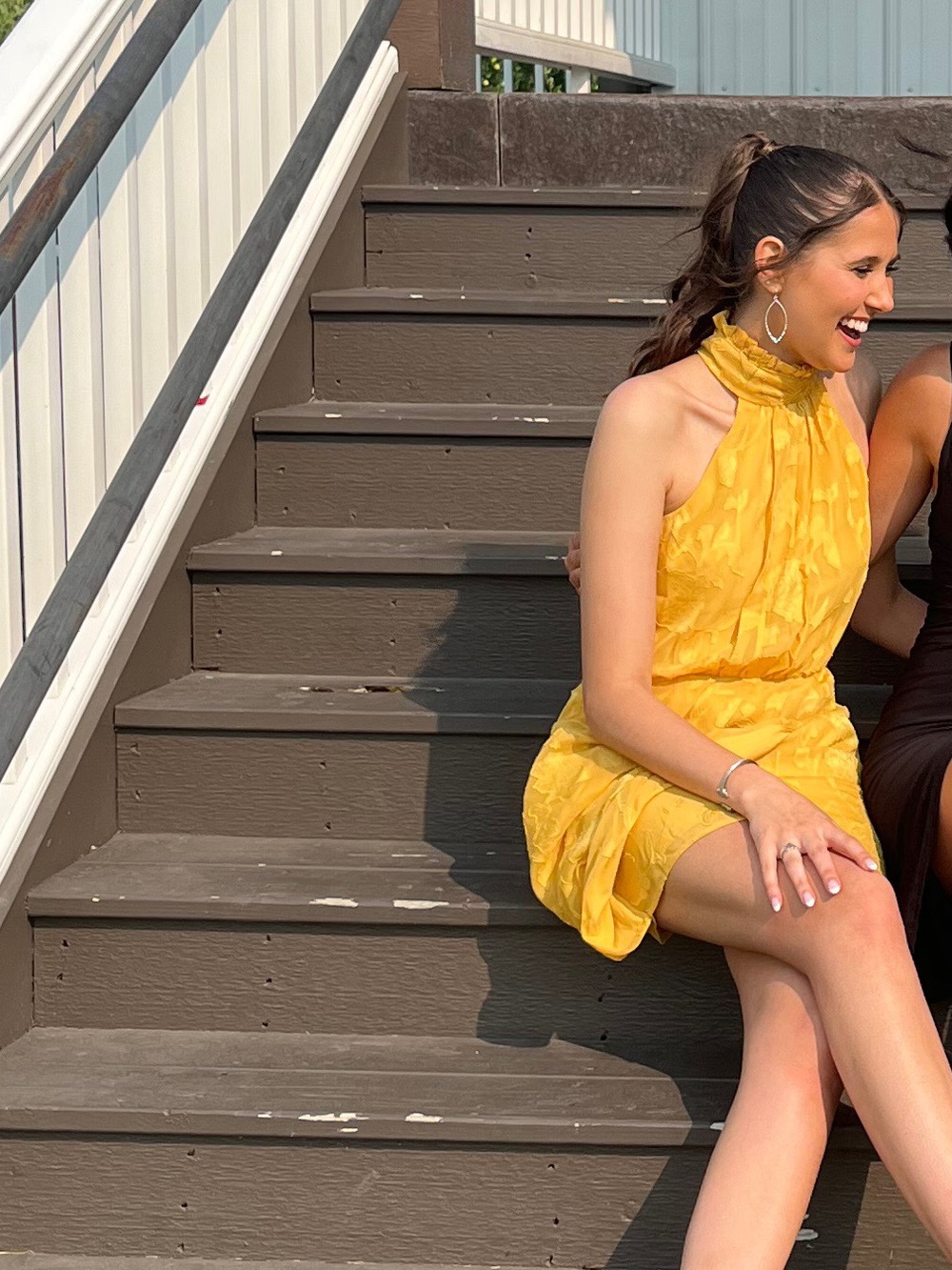 Lulus Yellow Halter Neck Dress